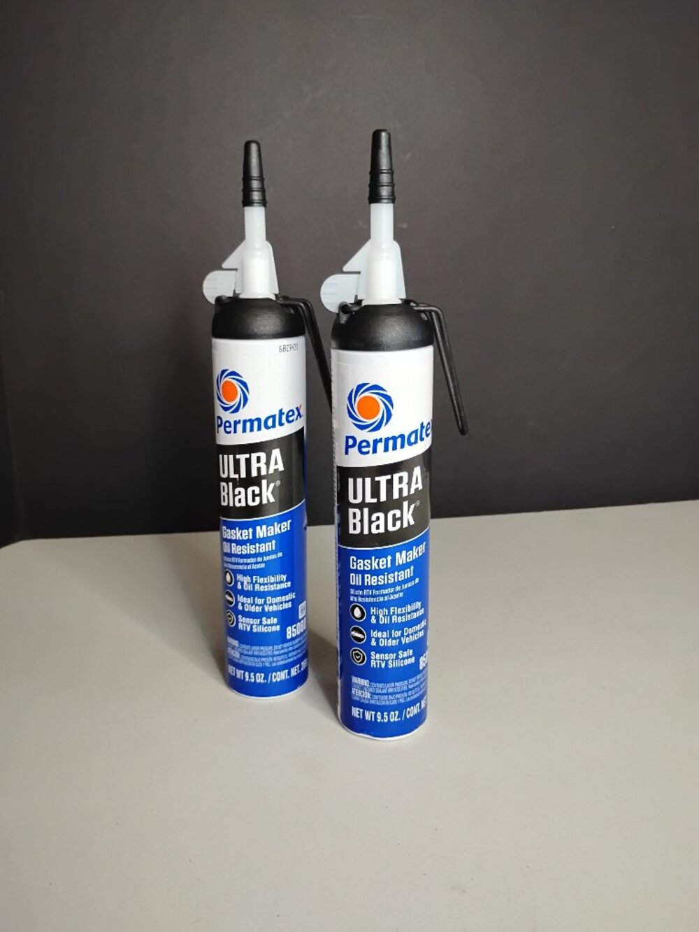 Lot of 2 Permatex Ultra Black Maximum Oil Resistance RTV Silicone Gasket Maker